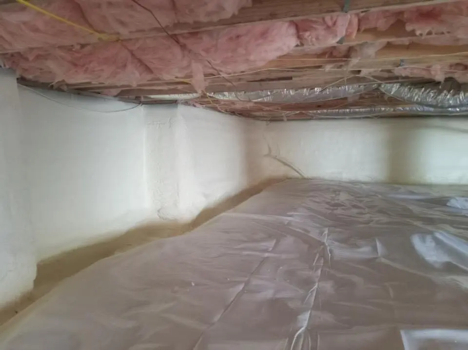 Crawl space encapsulation with closed-cell spray foam for Roof Waterproofing in Southlake